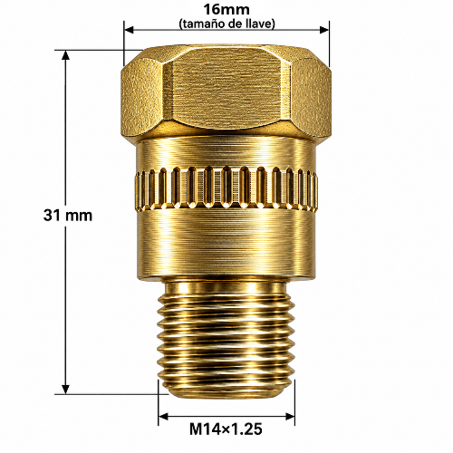 Adaptador para compresimetro M14X1.25 (UAC1413) - Repuestos y Lubricantes Vicent's