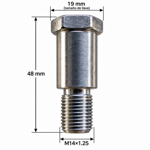 Adaptador para compresimetro M14X1.25 (UAC1414) - Repuestos y Lubricantes Vicent's