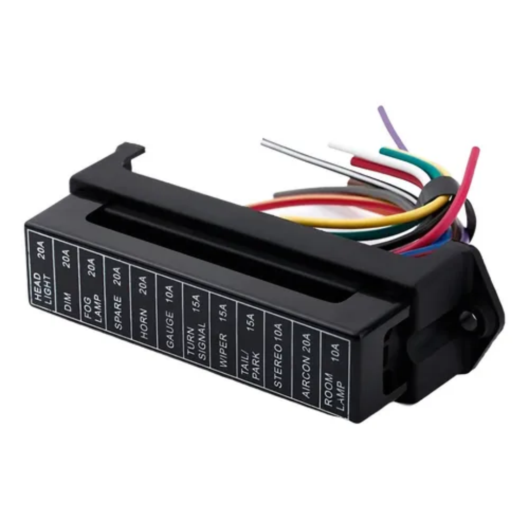Caja Porta Fusible Universal 12 Pines Fusilera (CR-439) - Repuestos y Lubricantes Vicent's