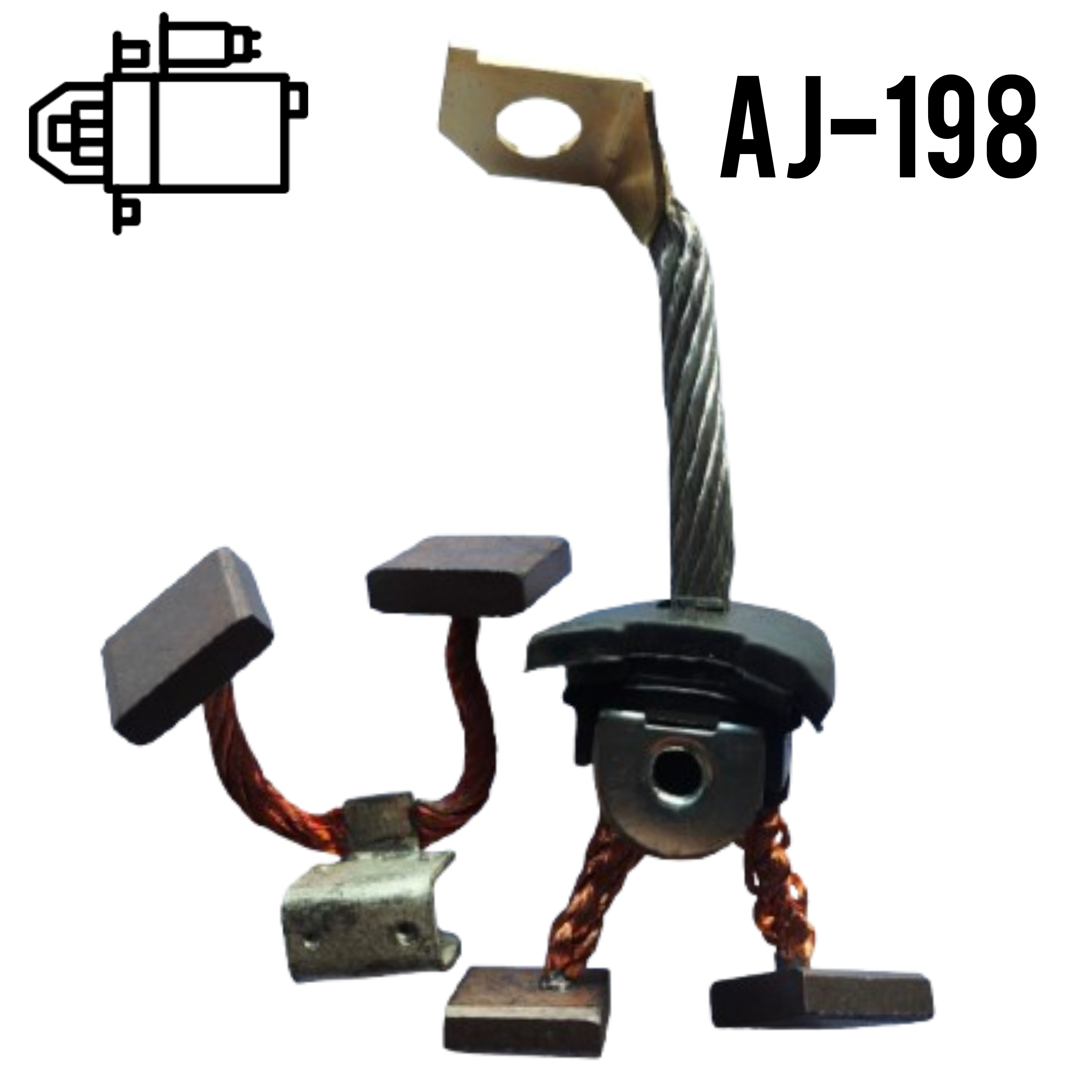 Carbones AJ-198 (16x4.5) Arranque starter Ford  - Repuestos y Lubricantes Vicent's