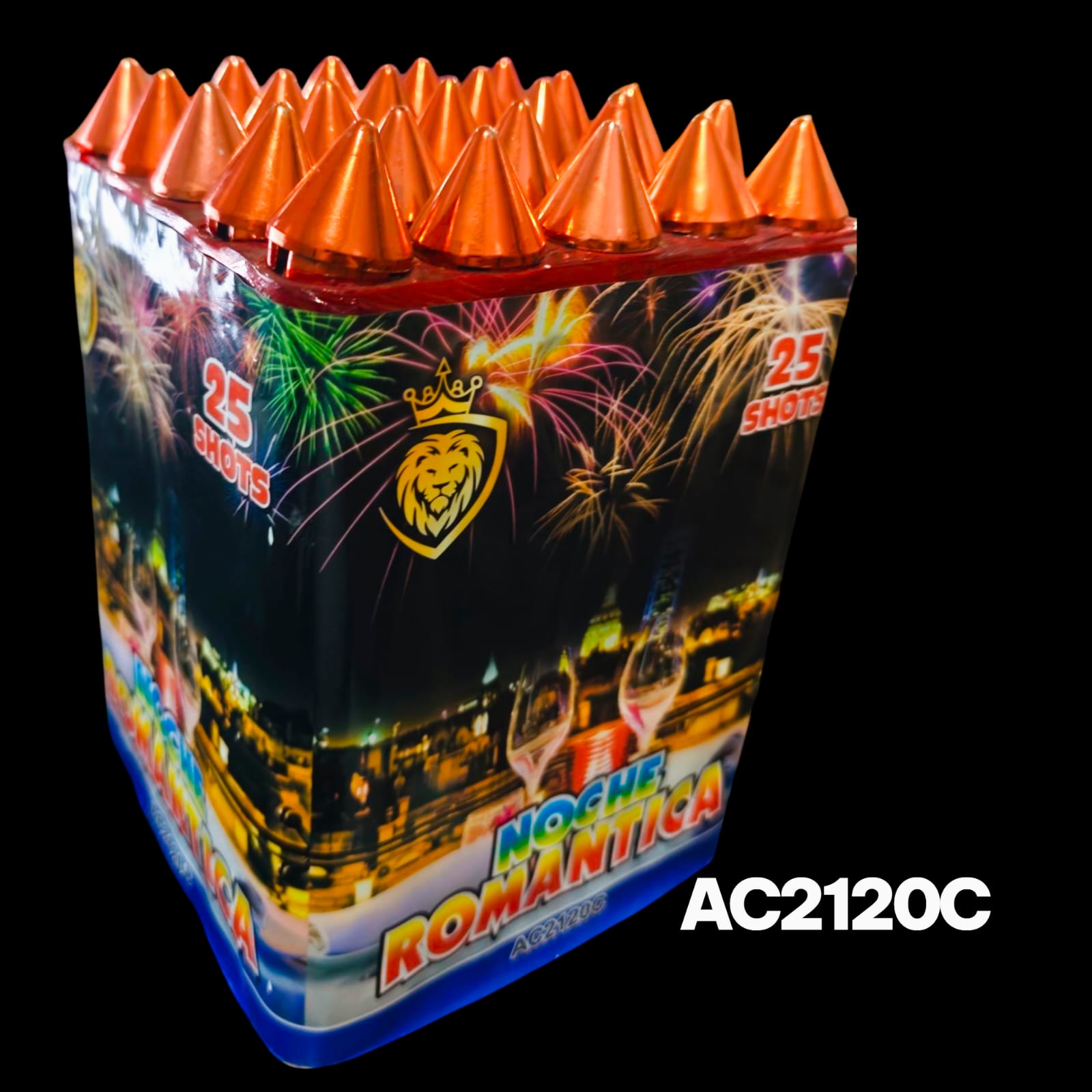 BATERIA 25T CON PUNTA GRANDE - PIROTECNIA EL KAIMAN