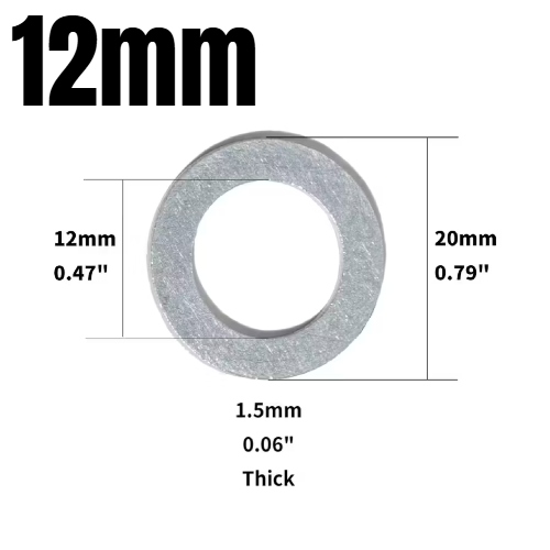 Arandela 12mm para Tapon Drenador	 - Repuestos y Lubricantes Vicent's