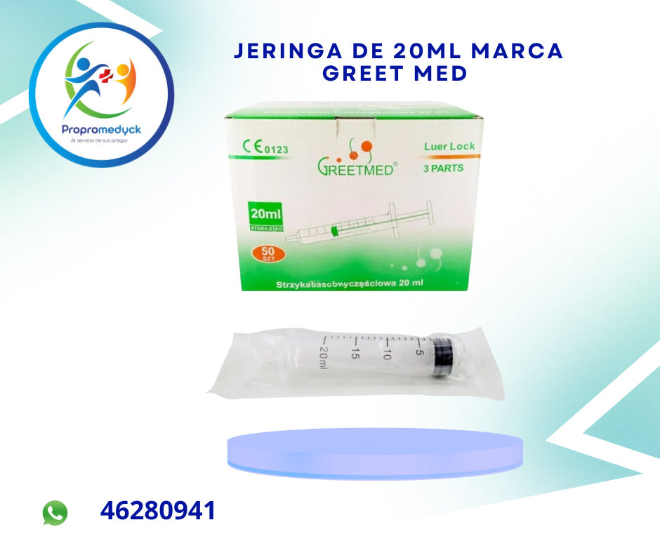 JERINGA 20 ML 21*11/2 CAJA DE 50 UNIDADES GREET MED - PROPROMEDYCK