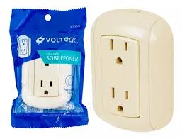 TOMACORRIENTE SOBREPONER VOLTECK - Ferretería Todo El Mundo