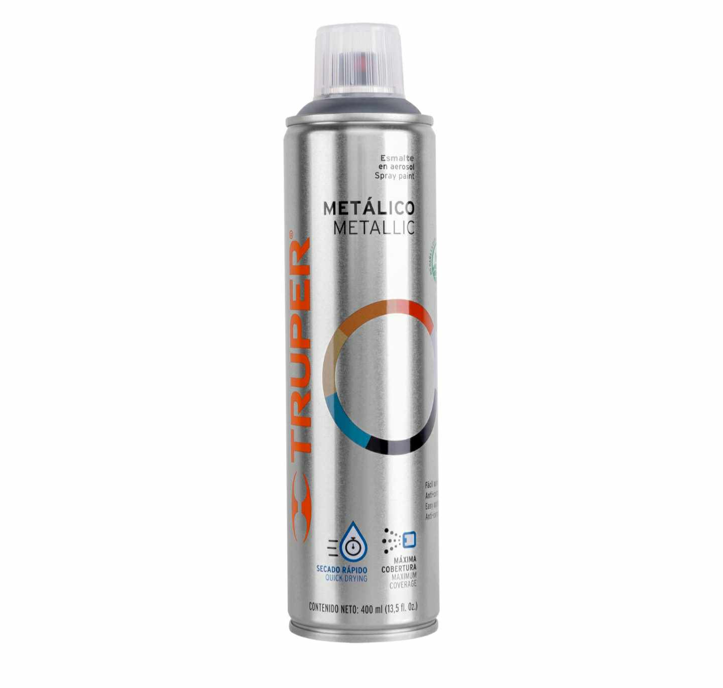 Esmalte aerosol metalico 400 ml Gris - Ferretería Vásquez