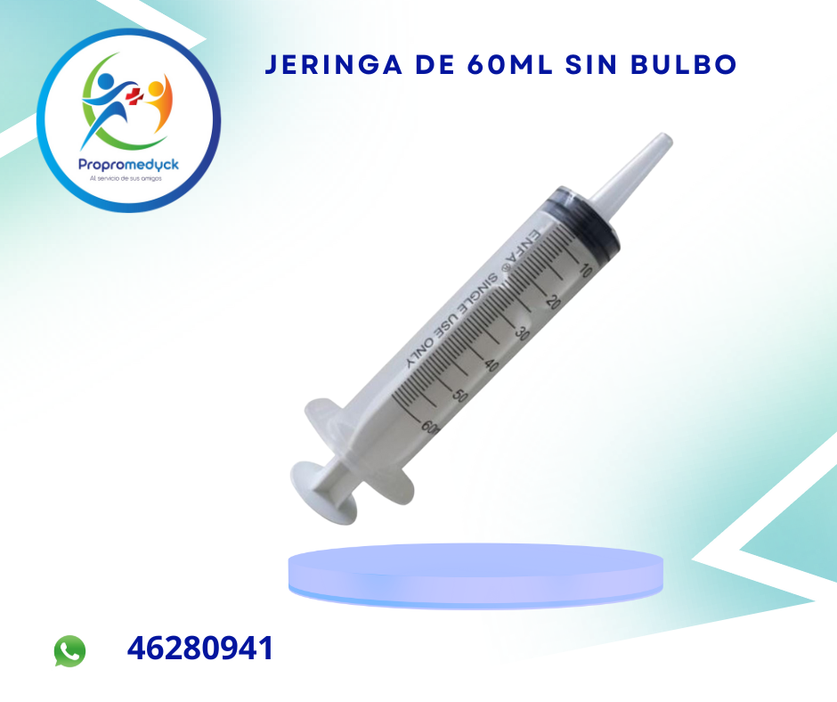 JERINGA 60ML DE ASEPTO  SIN BULBO MARCA VIAMED  - PROPROMEDYCK