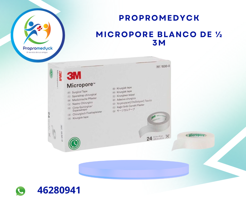 MICROPORE BLANCO DE 1/2 MARCA 3M - PROPROMEDYCK