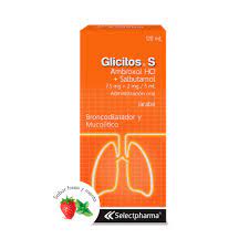 GLICITOS S (AMBROXOL HCI+ SALBUTAMOL 7.5mg+2mg/5ml)  120ML  JARABE - FARMACIA NUEVO MILENIO