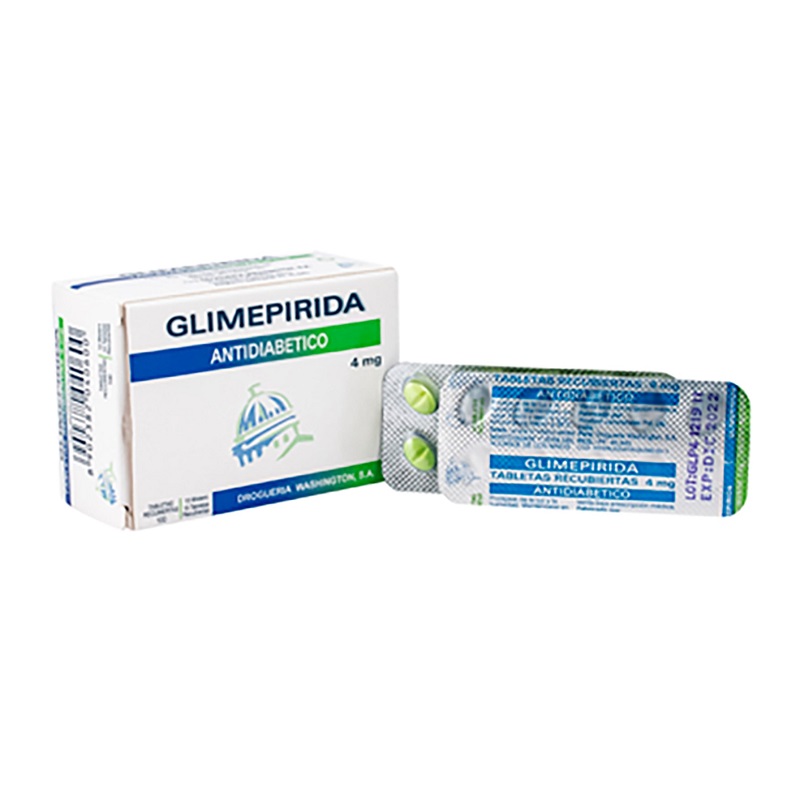 GLIMEPIRIDA 4MG * TABLETAS WASHINGTON S.A - FARMACIA NUEVO MILENIO