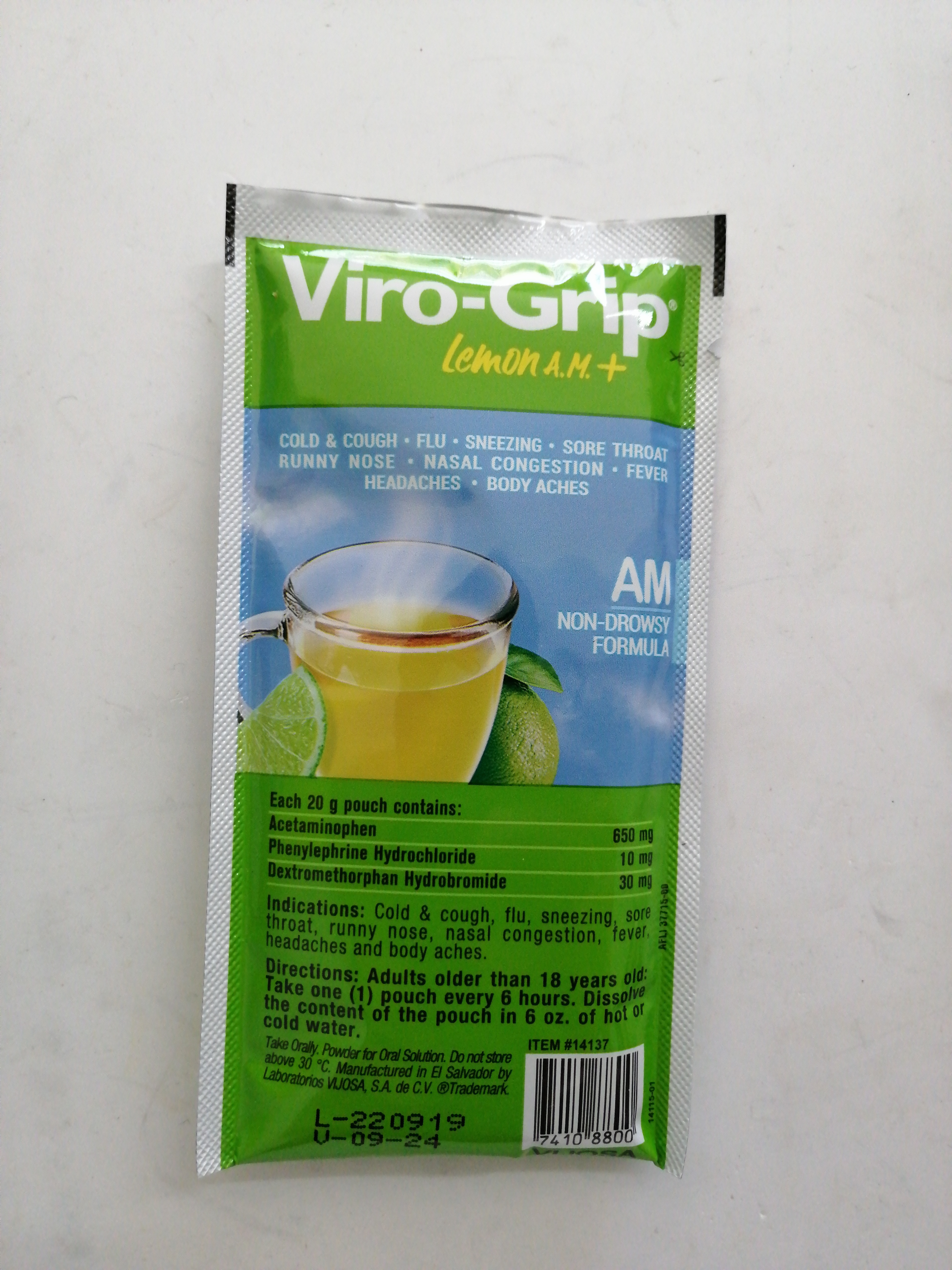 Viro-Grip Lemon A.M - Vitalis Rx