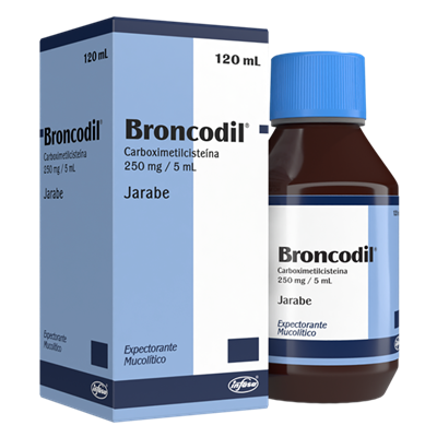 BRONCODIL 250mg/5ml (carboximetilcisteina) *jarabe 120ml - FARMACIA NUEVO MILENIO