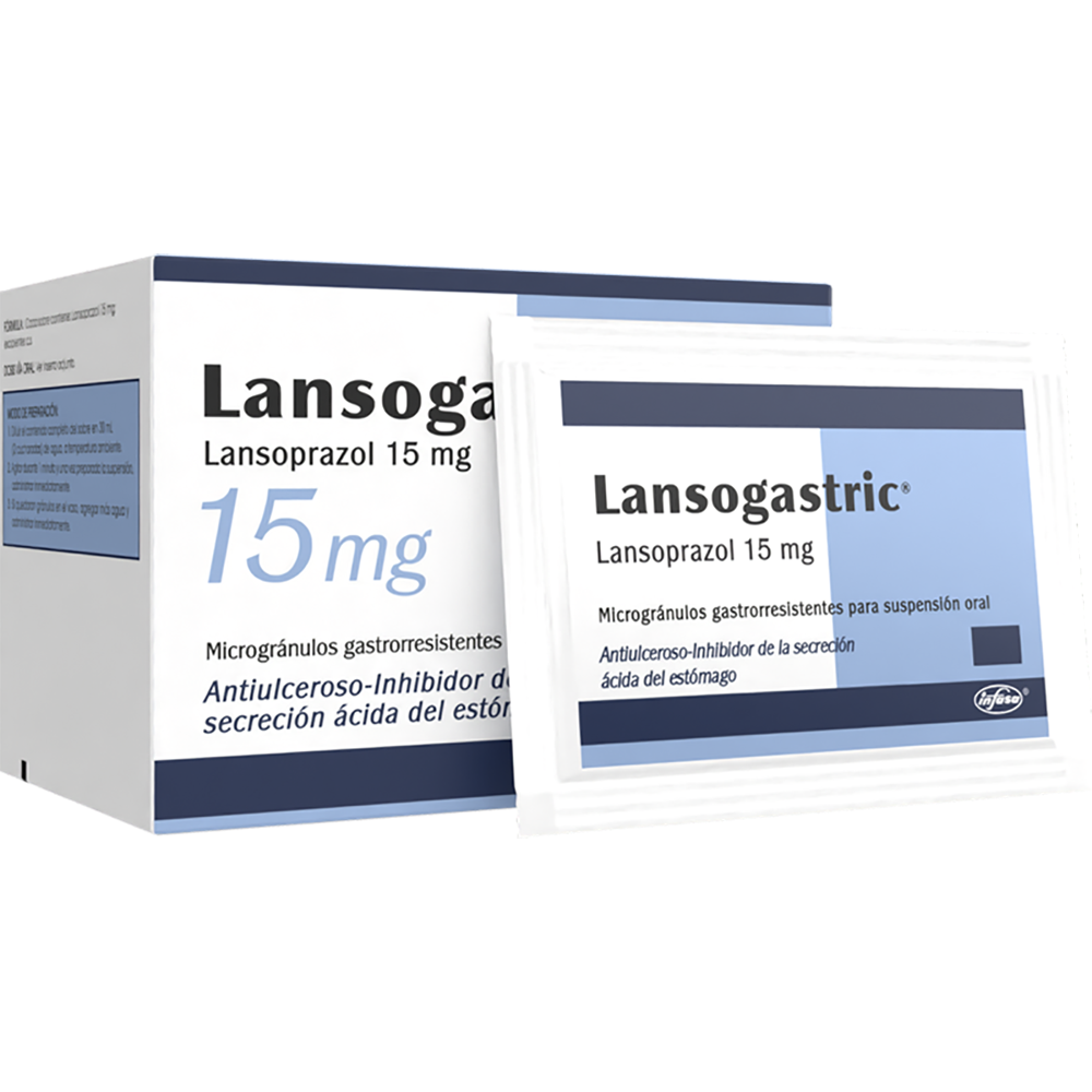 LANSOGASTRIC (Lanzoprazol 15mg) *Sobres - FARMACIA NUEVO MILENIO