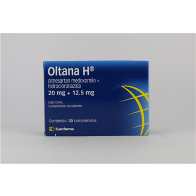 OLTANA H (Olmesartan Medoxomilo+Hidroclorotiazida 20mg+12.5mg) *Comprimidos - FARMACIA NUEVO MILENIO