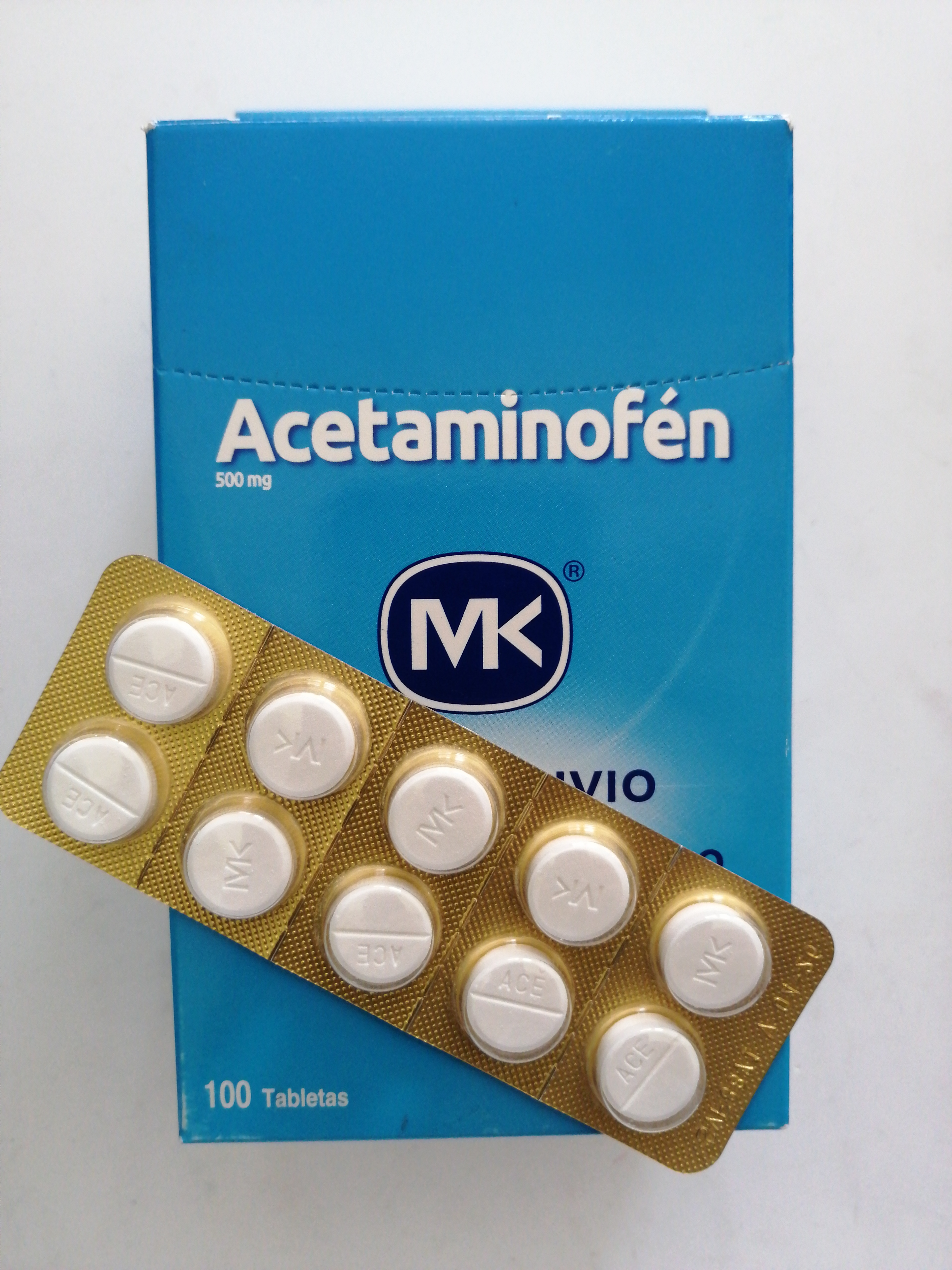 Blister Acetaminofen 500mg MK - Vitalis Rx