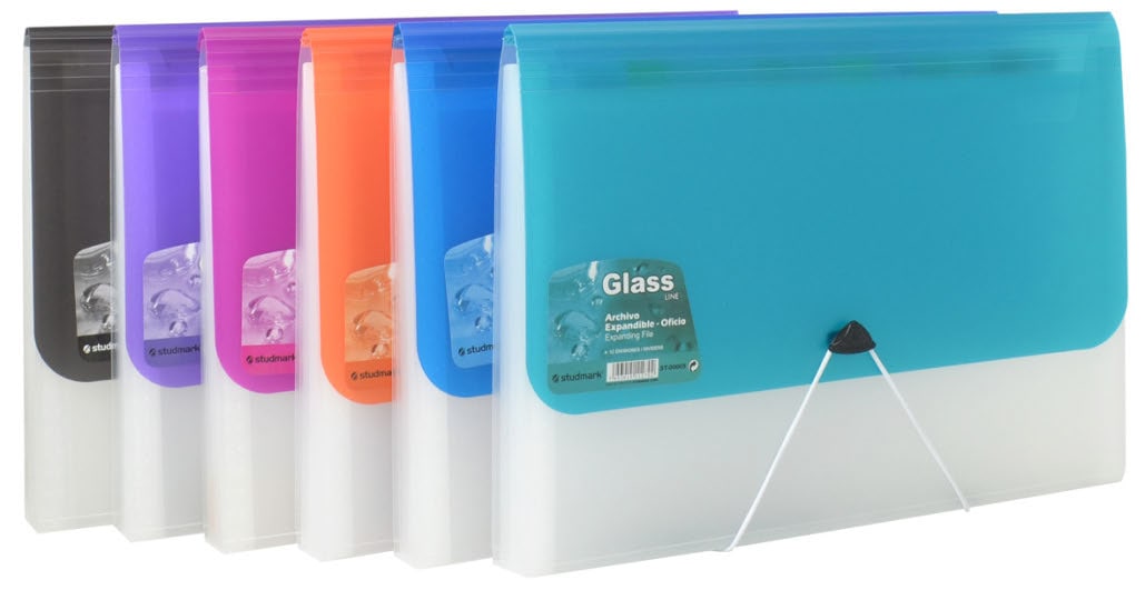 CARPETA  EXPANDIBLE 13 REJILLAS PARA HOJAS TAMAÑO OFICIO COLORES BONITOS - Distribuidora Escolar Los Riscos