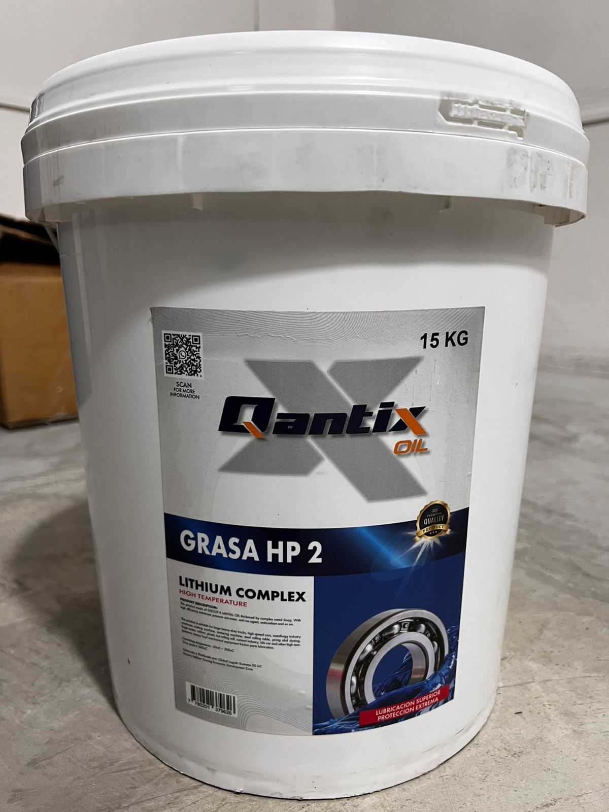 CUBETA GRASA AZUL QANTIX HP2 LITHIUM 15KG ALTA TEMP - Global Projection Group S.A.