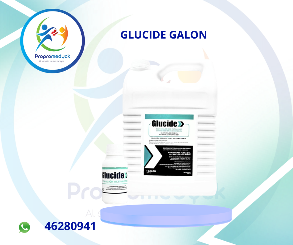GLUCIDE (GLUTARALDEHIDO AL 2%) GALON MARCA DIQUIVA  - PROPROMEDYCK