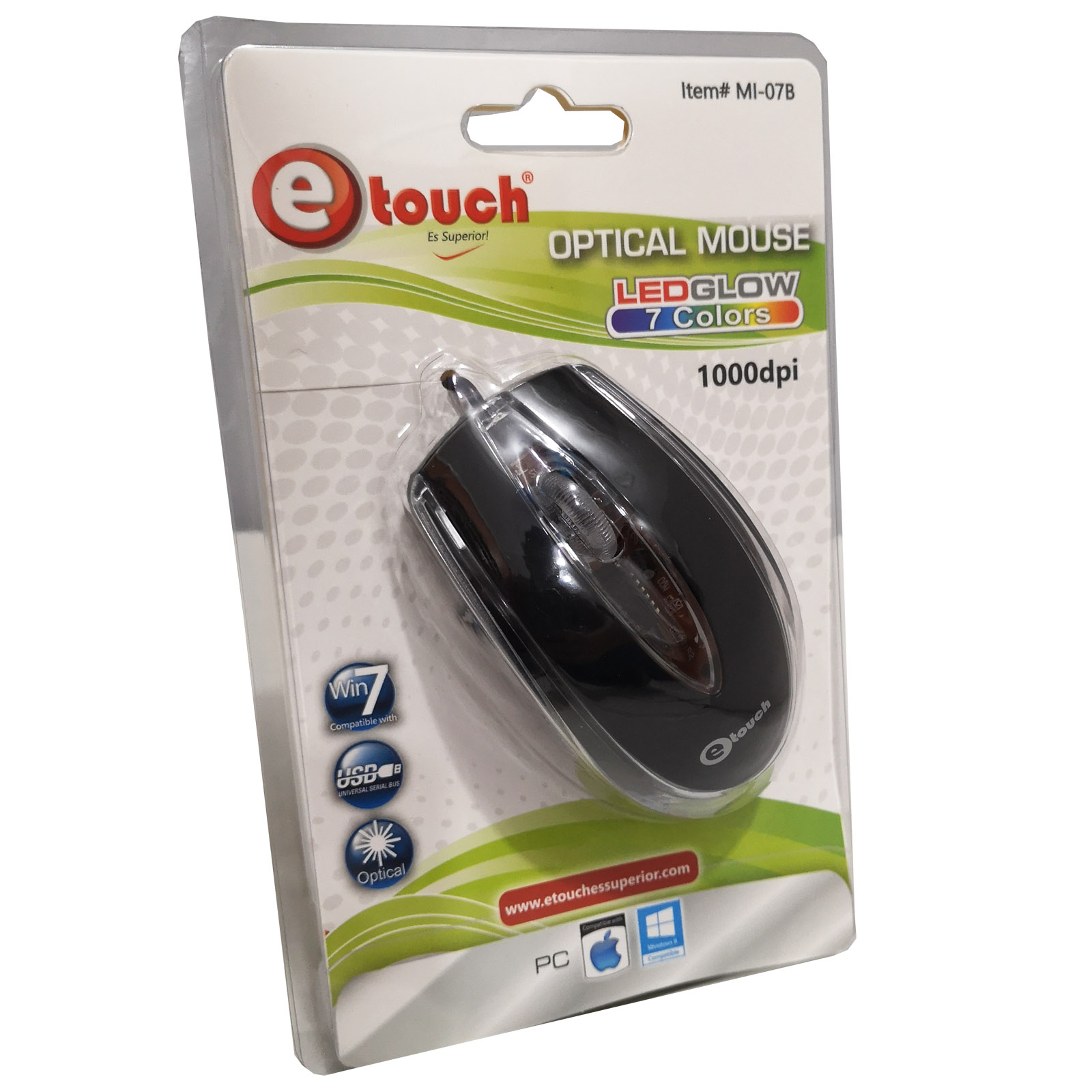 Mouse USB e touch MI-07B Luminoso - Corporación Hightechnology