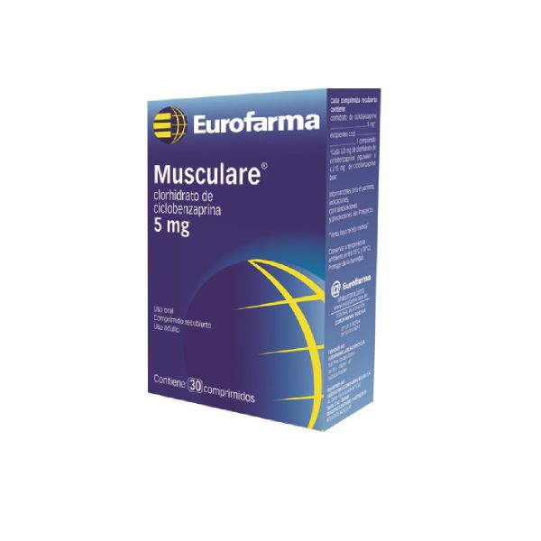 MUSCULARE 5MG *CAJA CON 15 TABLETAS - FARMACIA NUEVO MILENIO