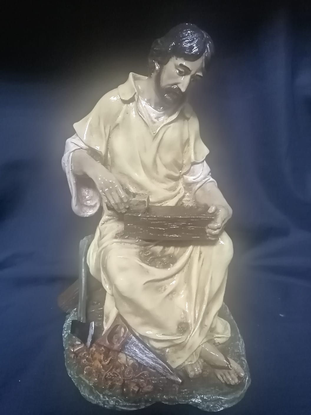 SAN JOSE CARPINTERO SENTADO DE 30 CM. - Face: Imágenes y recuerdos Mary