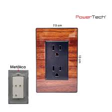 TOMACORRIENTE EMPOTRAR (MADERA) - Ferretería Todo El Mundo