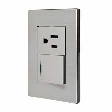 PLACA, MIXTA APAGADOR Y TOMACORRIENTE LUXE - NEW LED  - MEGA