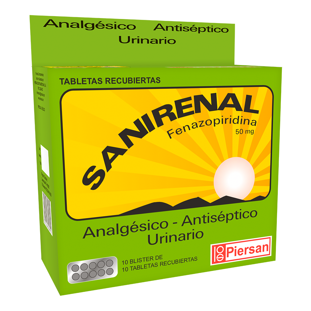 SANIRENAL (Fenazopiridina) 50MG TABLETAS - FARMACIA NUEVO MILENIO