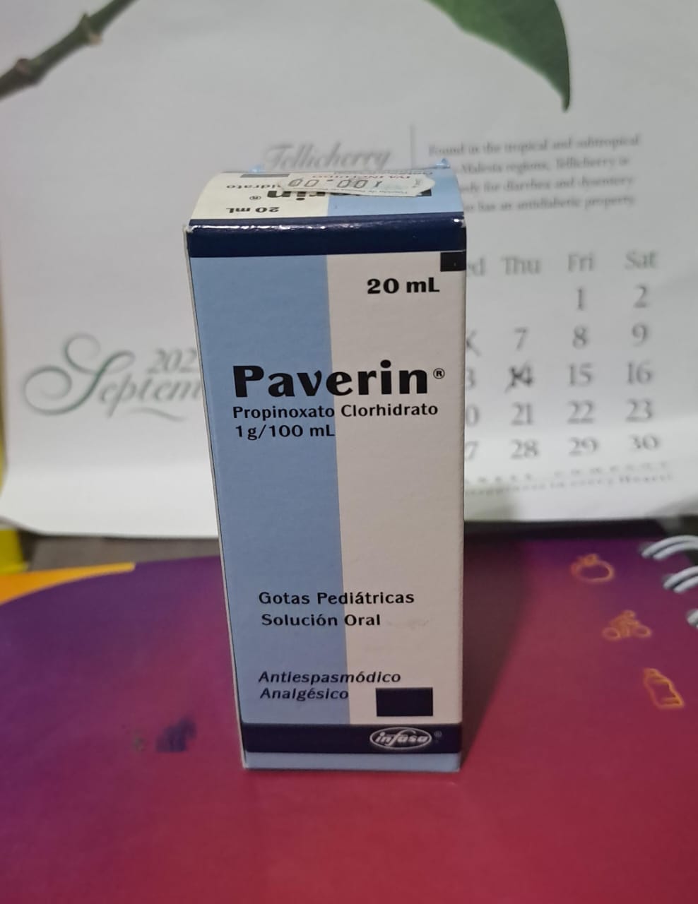 PAVERIN (Propinoxato clorhidrato 1g/100 ML) GOTAS 20ML - FARMACIA NUEVO MILENIO