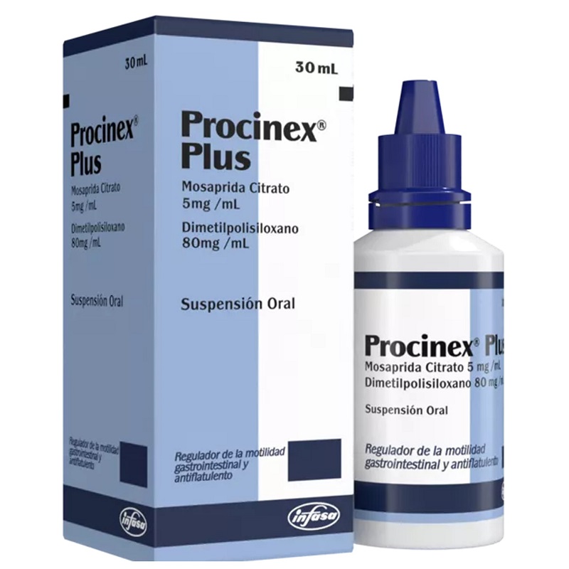 PROCINEX PLUS 30ML (MOSAPRIDA CITRATO/DIMETILPOLISILOXANO) SUSPENSION - FARMACIA NUEVO MILENIO