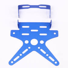 Porta placa ajustable azul  - Motoservicio Flores