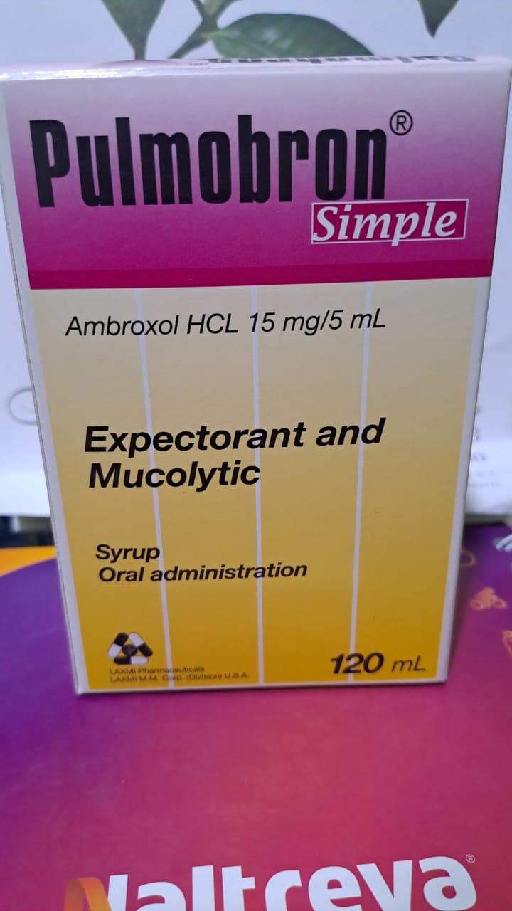 PULMOBRON SIMPLE (Ambroxol 15 mg/ 5 ml ) JARABE 120ML - FARMACIA NUEVO MILENIO