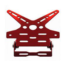 Porta placa ajustable rojo  - Motoservicio Flores