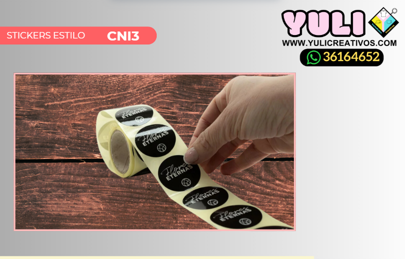 CALCOMANÍA PERSONALIZADA CNI3-4 NO IMPERMEABLE - Yuli Variedades Creativas