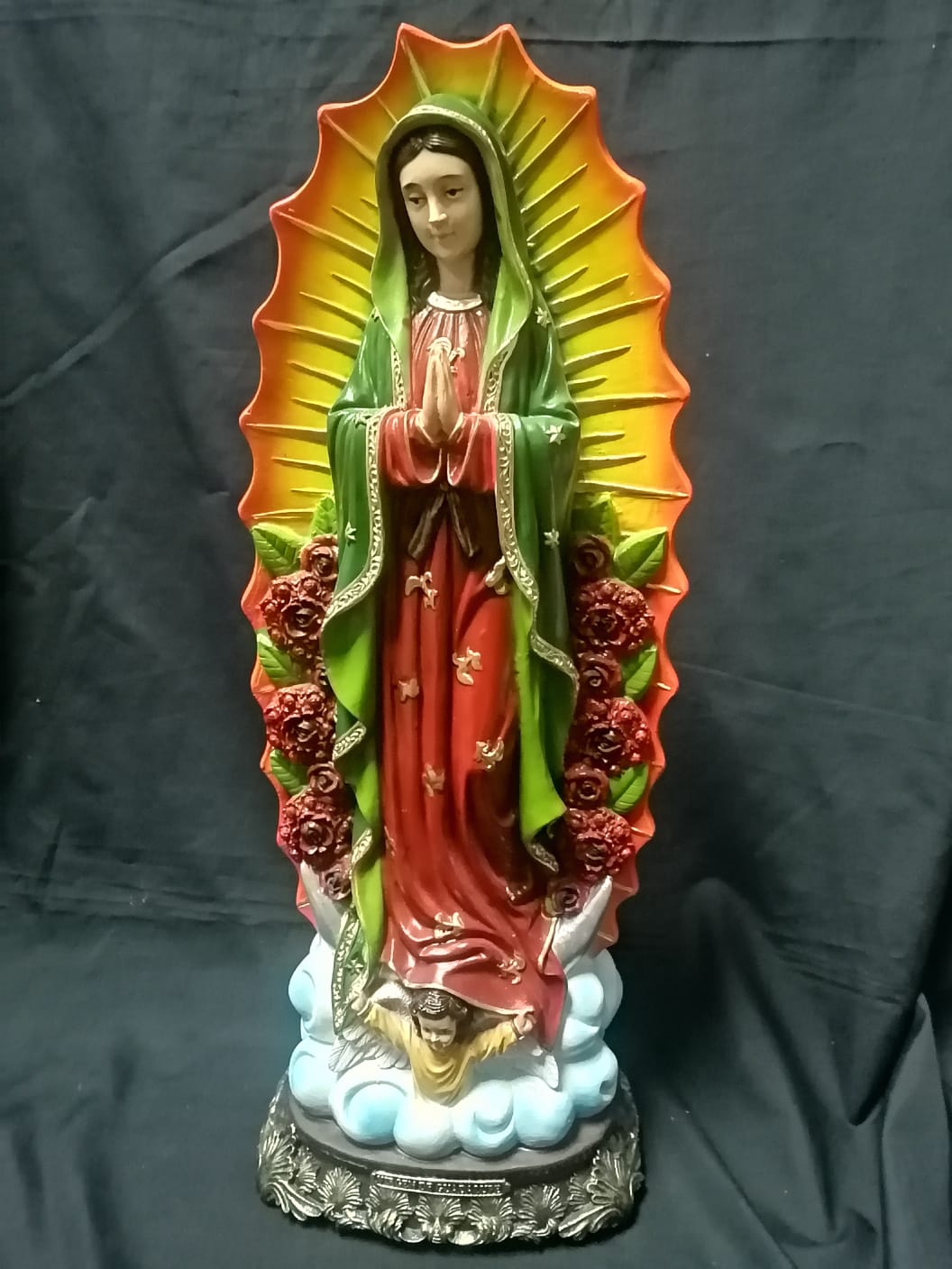 VIRGEN DE GUADALUPE TODA RESINA 60 CM. - Recuerdos Mary