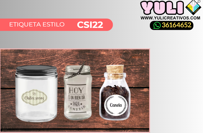 CALCOMANÍA PERSONALIZADA CSI22-1 IMPERMEABLE - Yuli Variedades Creativas