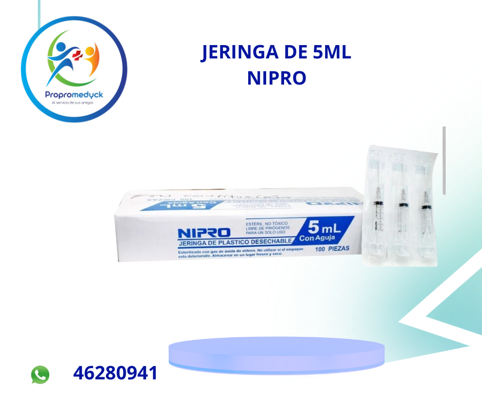 JERINGA 5ML 21*11/2 CAJA DE 100 UNI NIPRO - PROPROMEDYCK