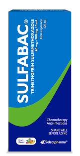 SULFABAC (TRIMETROPRIM+SULFAMETOXAZOL) 40MG/200MG/5ML SUSPENSION 120 ML - FARMACIA NUEVO MILENIO