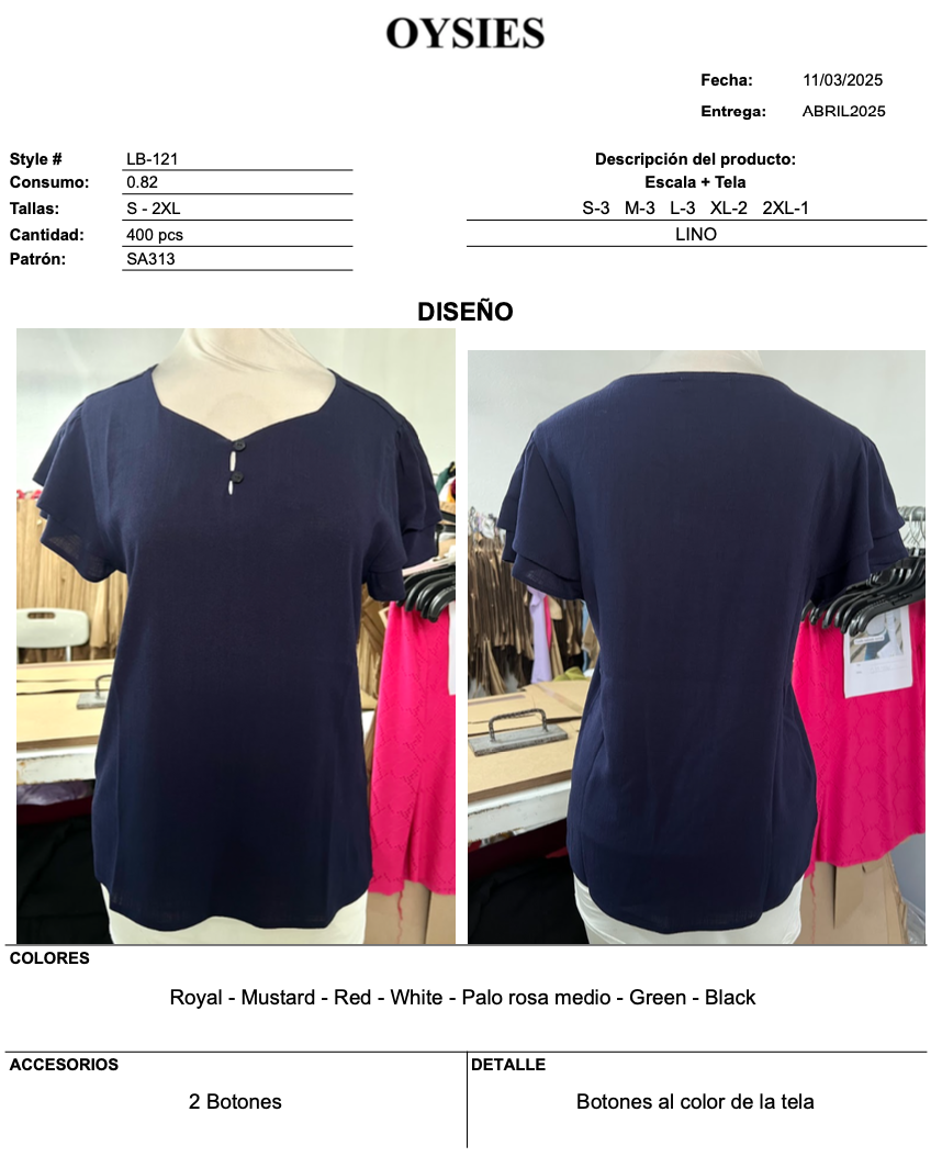 LB121 Oferta - Oysies