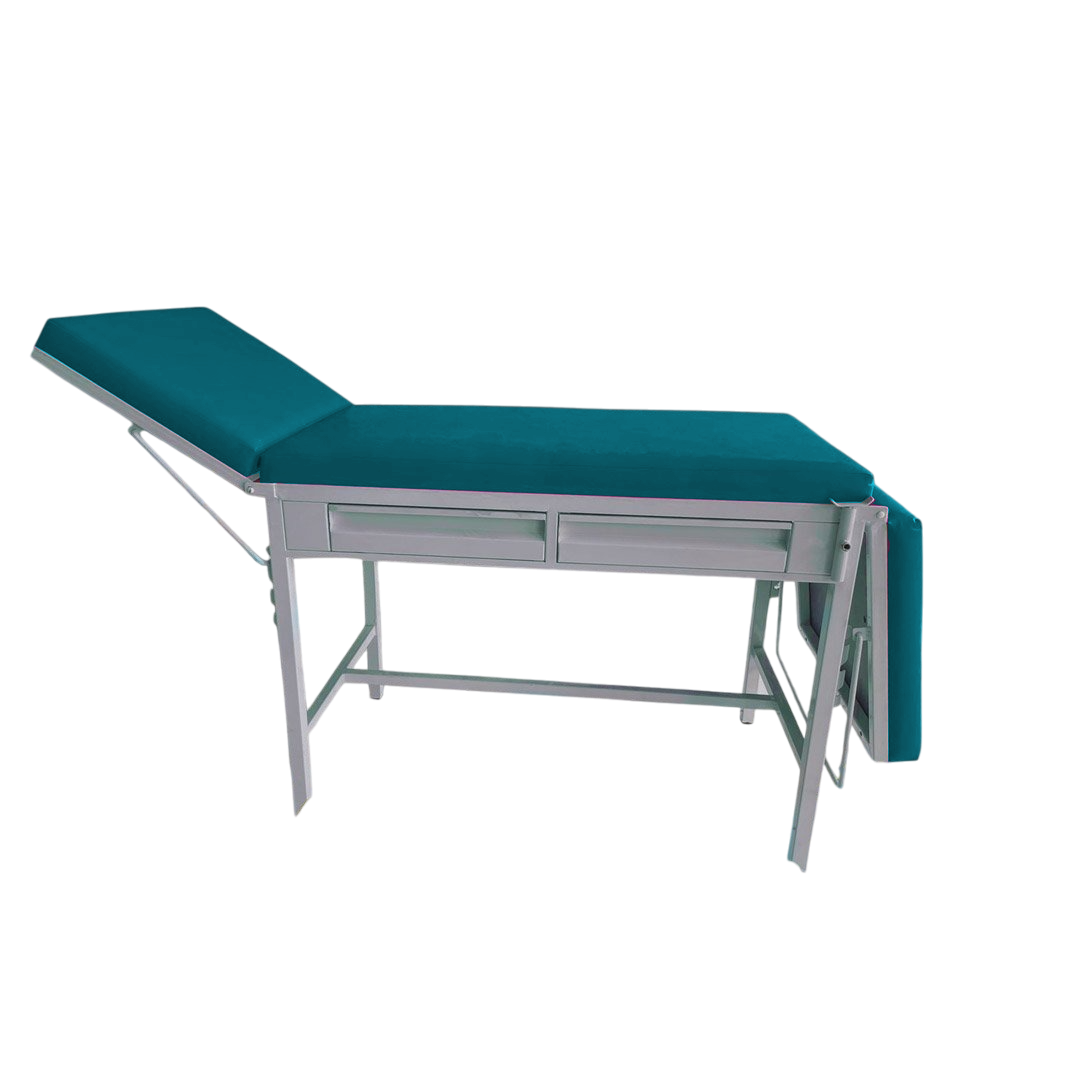 CAMILLA DE EXAMEN CON GAVETAS GR/TQR, ESTRIBOS PAR Y GRADA SENCILLA - Proveedora De Salud Total, Sociedad Anonima