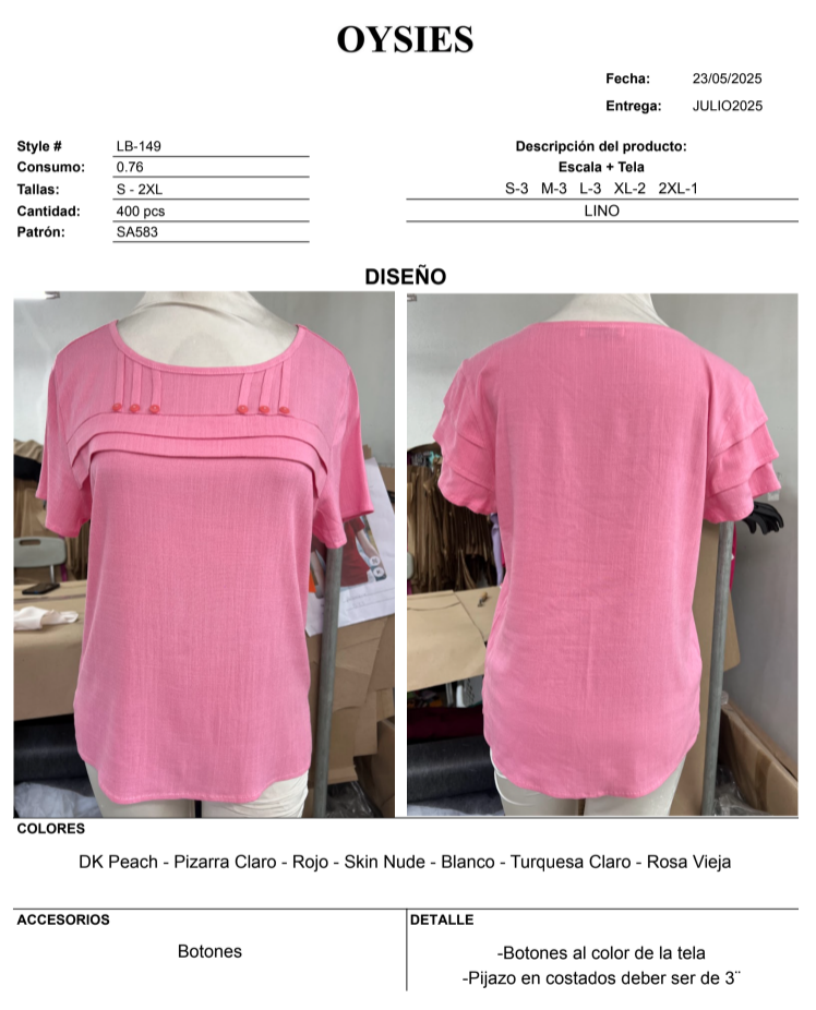 LB149 Oferta - Oysies