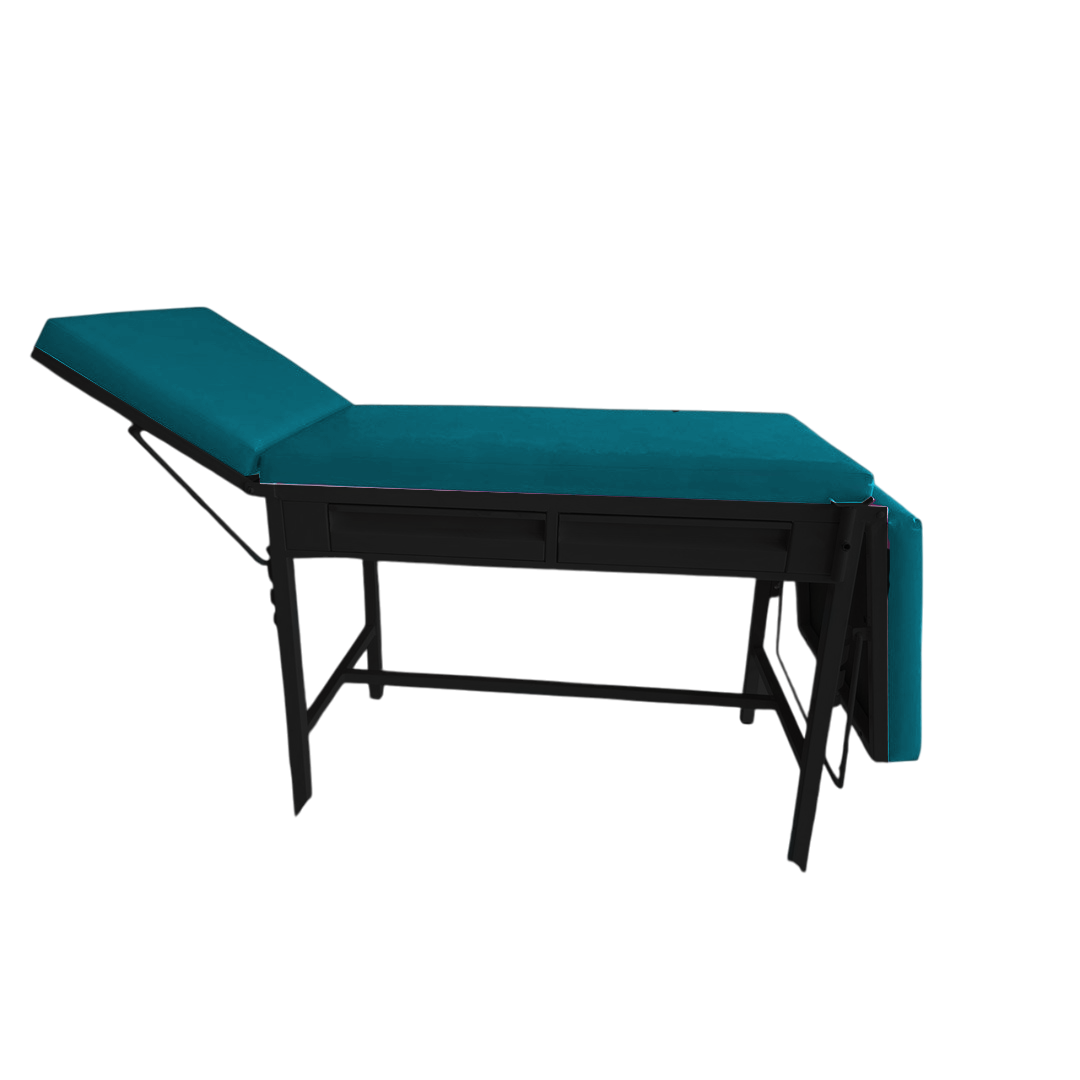 CAMILLA DE EXAMEN CON GAVETAS NG/TQR, ESTRIBOS PAR Y GRADA SENCILLA - Proveedora De Salud Total, Sociedad Anonima