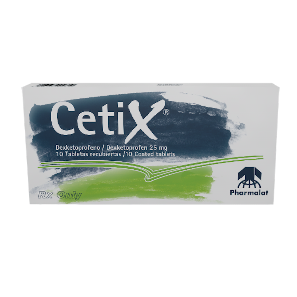 CETIX (dexketoprofeno 25mg) *10 Tabletas - FARMACIA NUEVO MILENIO