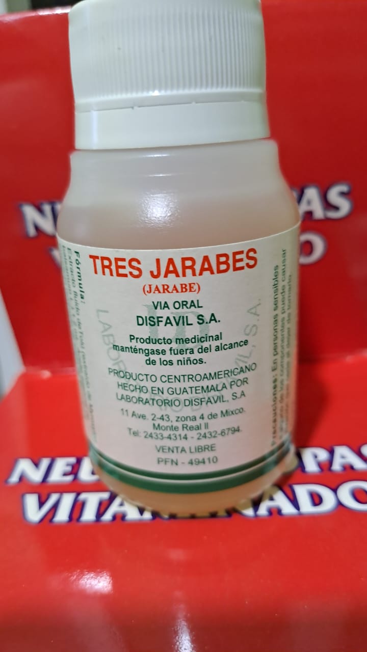 TRES JARABES 60  ML DISFAVIL - FARMACIA NUEVO MILENIO