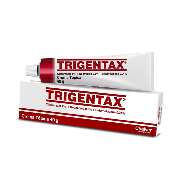 TRIGENTAX (CLOTRIMAZOL 1%+NEOMICINA 0.5%+BETAMETASONA 0.04%)  CREMA TOPICA 20 G - FARMACIA NUEVO MILENIO