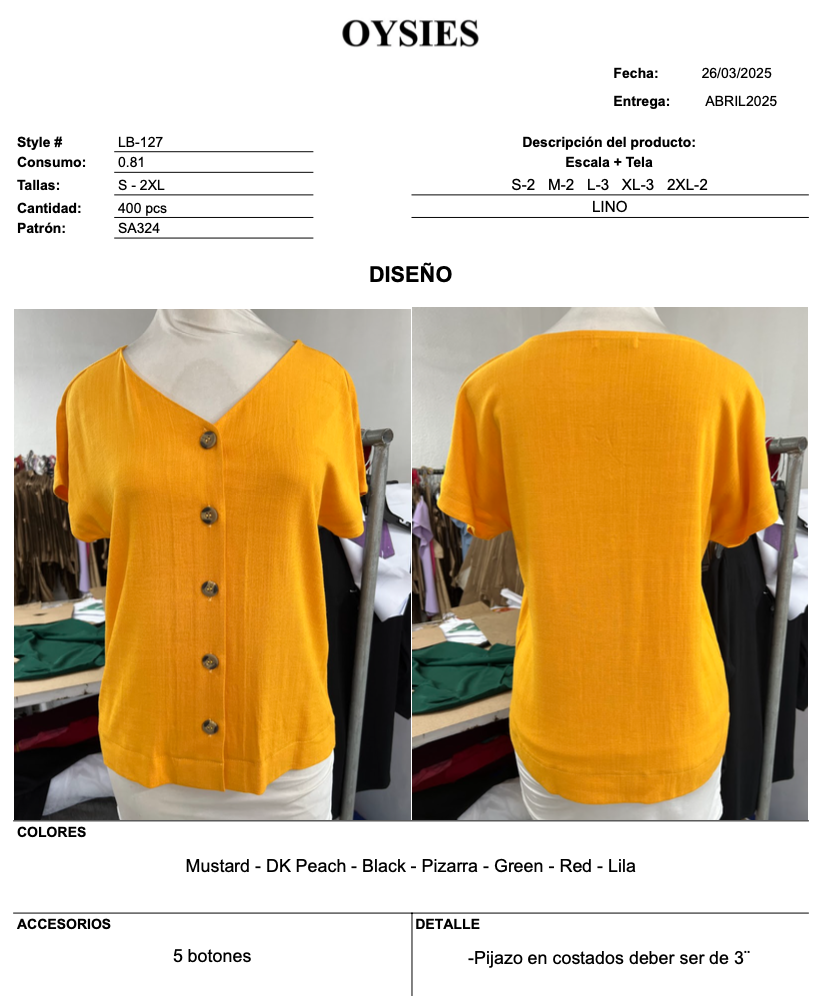 LB127 Oferta - Oysies