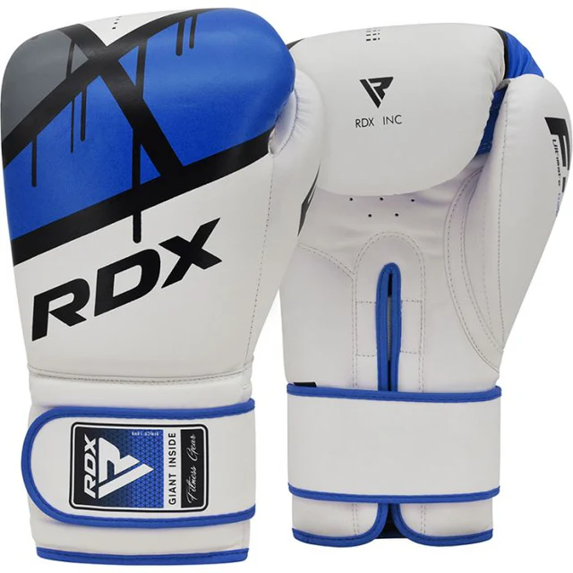 Guante de Boxeo Azul con Blanco 16oz - FUXING S.A