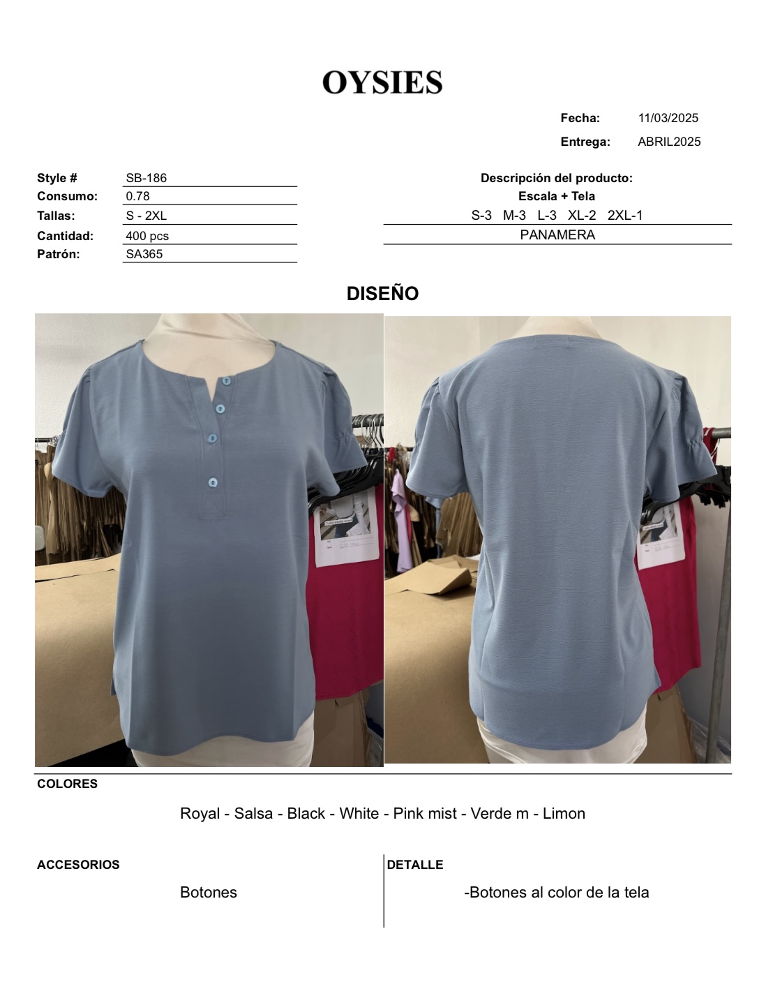 SB186 Oferta - Oysies