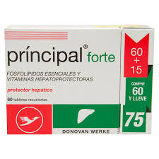 PRINCIPAL FORTE * ( FOFOLÍPIDOS ESENCIALES Y VITAMINAS HEPATOPROTECTORAS ) X 60 TAB. - FARMACIA NUEVO MILENIO