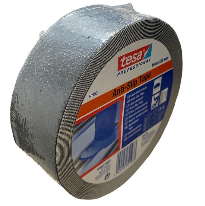 TESA CINTA 15mX50mm ANTIDESLIZANTE NEGRA 2"(60950-00001-00) 18 - Ferretería Diseño Y Escala