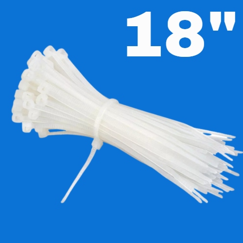 Bolsa Abrazadera plastica Blancas 18" F16611B (100-PCS) - Repuestos y Lubricantes Vicent's